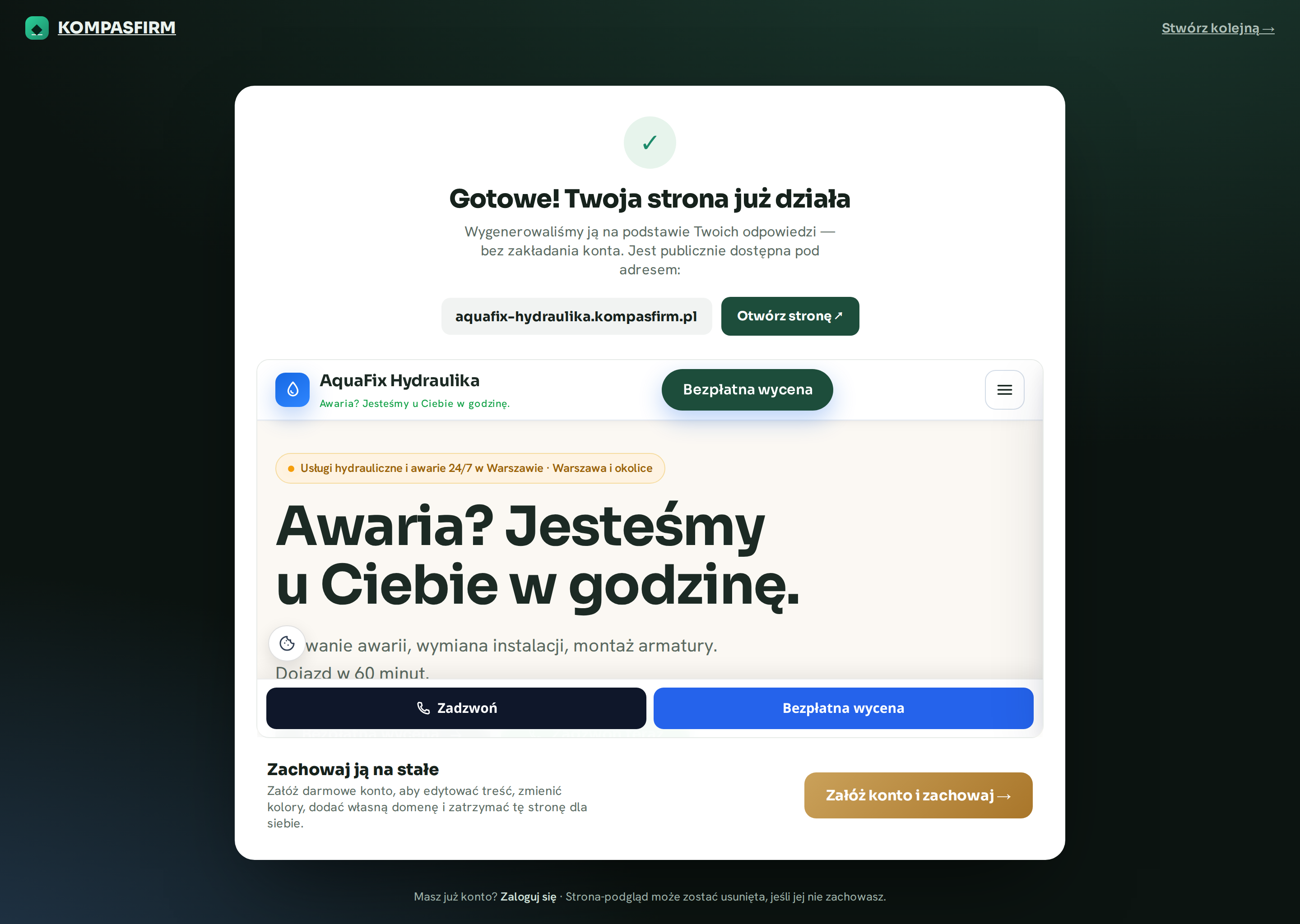 Krok 5. Gotowe, strona już działa